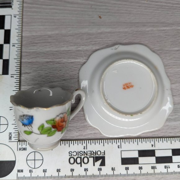 Vintage Miniature Floral Tea Cup & Saucer - Picture 7 of 7